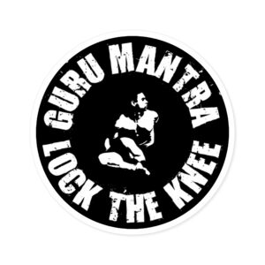 Guru Mantra Lock the Knee Round Stickers - Indoor/Outdoor